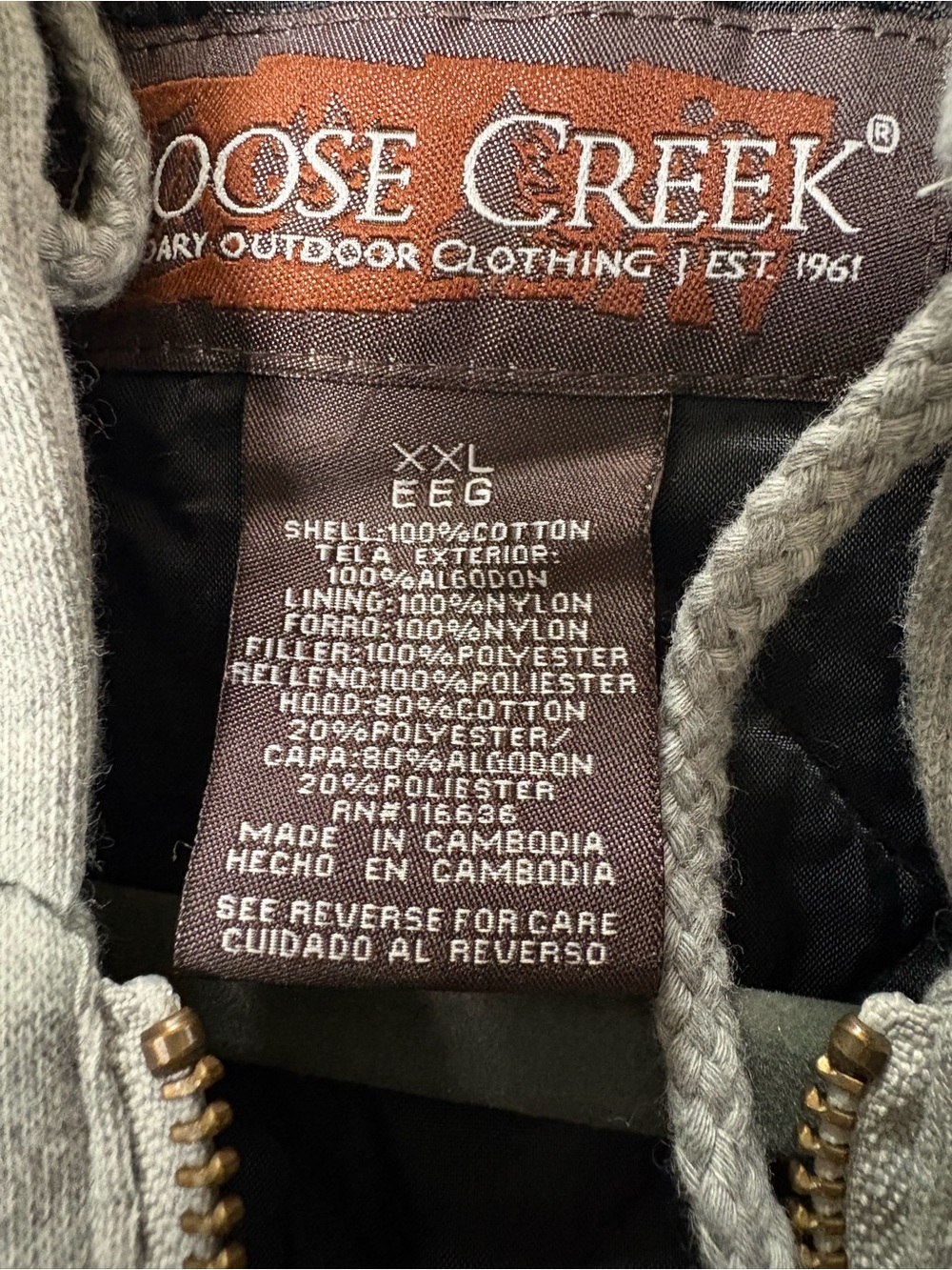Moose Creek Men’s Plaid Hooded Button-Up Shacket in Blue and Gray XXL NWT - Picture 7 of 12